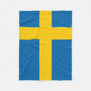 Sweden flag fleece blanket