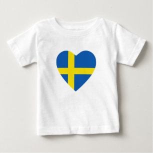 Sweden Flag Heart T-Shirt