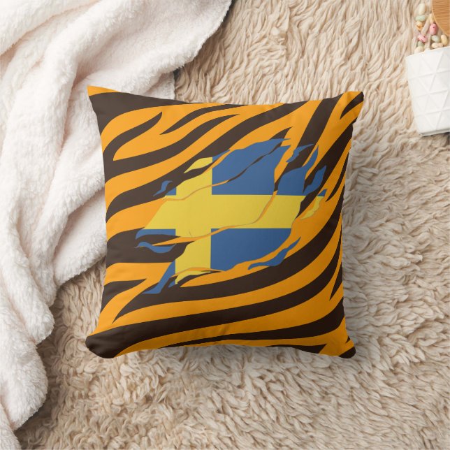 Sweden Flag Inside Me,Sverige inside Claw Mark Cushion (Blanket)