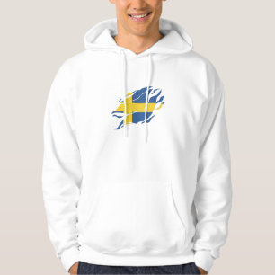 Sweden Flag Inside Me,Sverige inside Claw Mark Hoodie