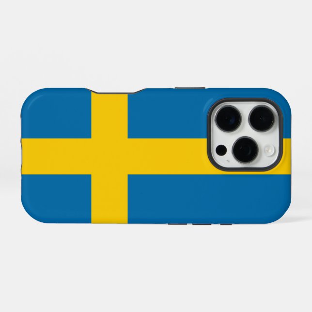 Sweden Flag iPhone Case (Back Horizontal)