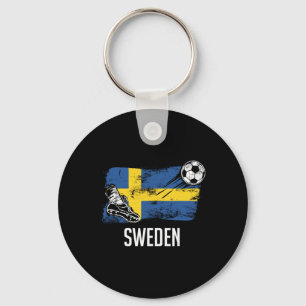 Sweden Flag Jersey Swedish Soccer Team Swedish Key Ring