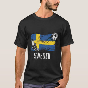 Sweden Flag Jersey Swedish Soccer Team Swedish T-Shirt