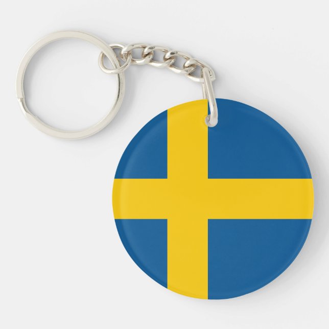 Sweden Flag Key Ring (Front)