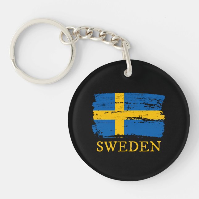 Sweden Flag Key Ring (Front)