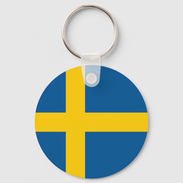 Sweden Flag Key Ring (Front)