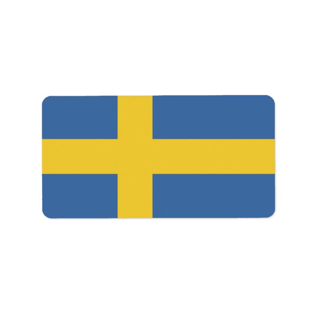Sweden flag label (Front)