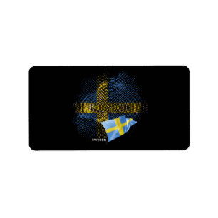 Sweden flag label