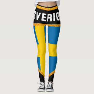 Sweden Flag Leggings