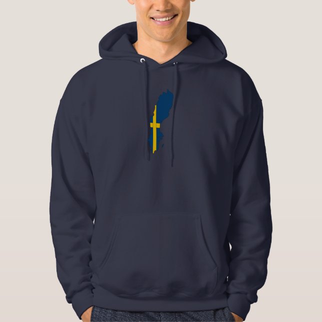 Sweden flag map hoodie (Front)