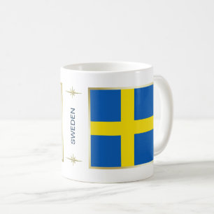 Sweden Flag + Map Mug