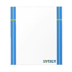 Sweden flag notepad