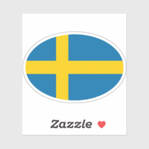 Sweden Flag Oval