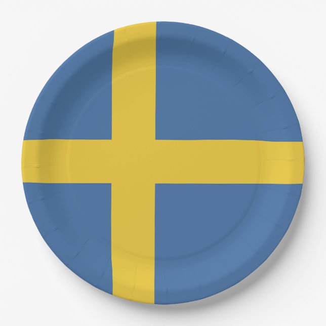 Sweden flag paper plate (Front)