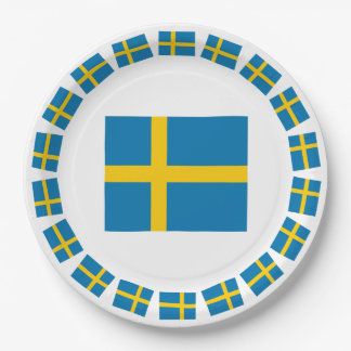 SWEDEN FLAG PAPER PLATE