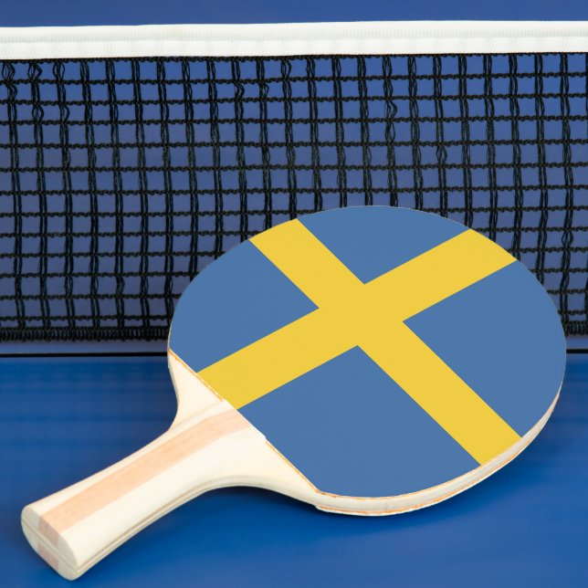 Sweden flag ping pong paddle (Insitu)