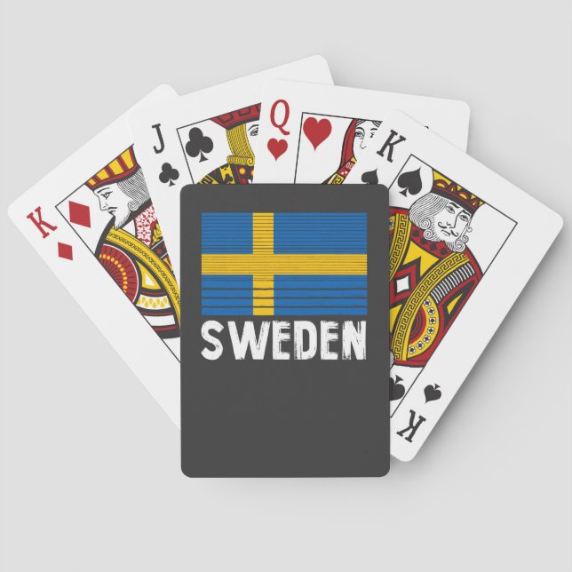 Sweden Flag Playing Cards (Back)