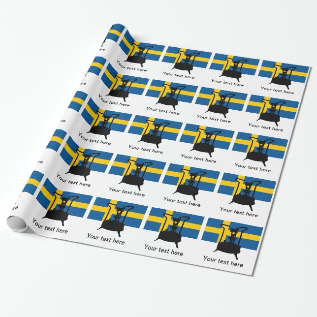 Sweden flag  | Pressure stove Wrapping Paper (Unrolled)