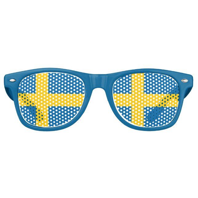 Sweden flag retro sunglasses (Front)