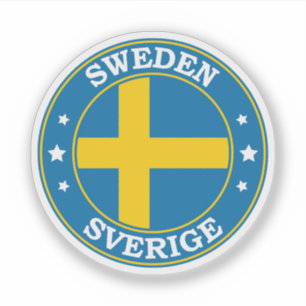 Sweden Flag Round Circle Emblem