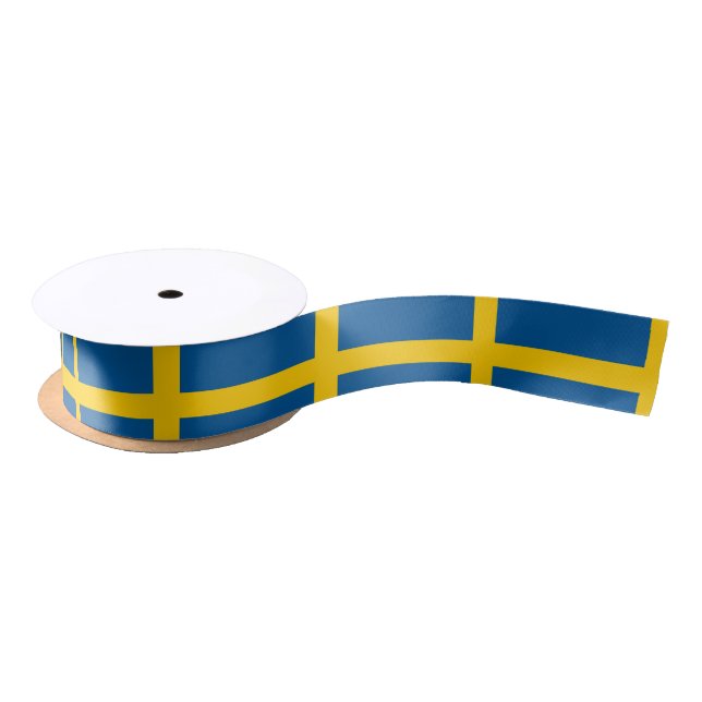 Sweden Flag Satin Ribbon (Spool)