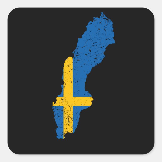 Sweden Flag Square Sticker (Front)