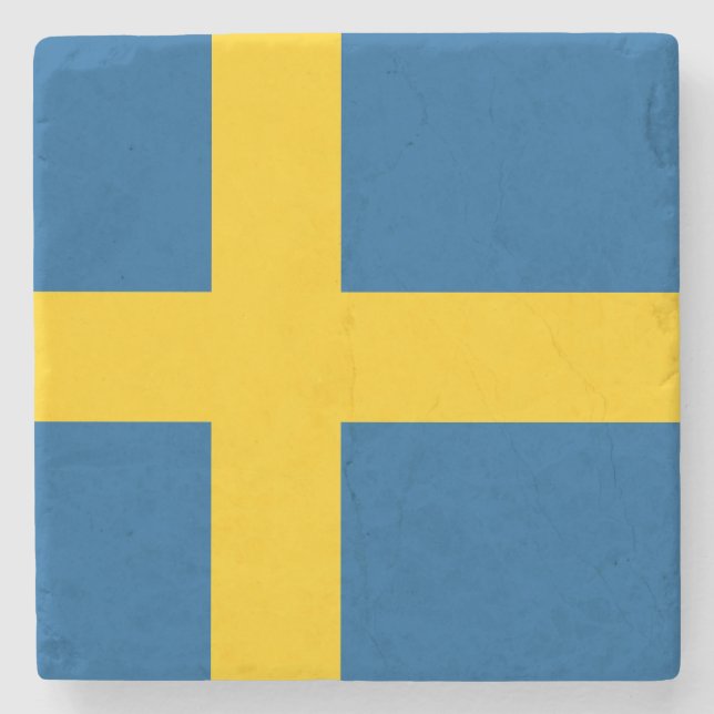 Sweden Flag Stone Coaster (Front)