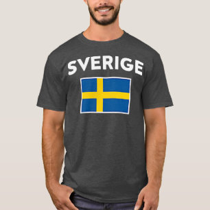 Sweden Flag Sverige Yellow Blue  T-Shirt