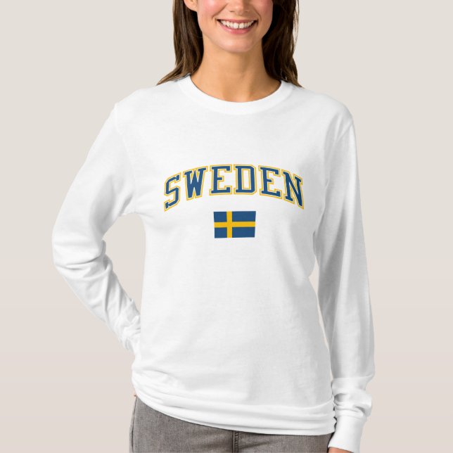 Sweden + Flag T-Shirt (Front)