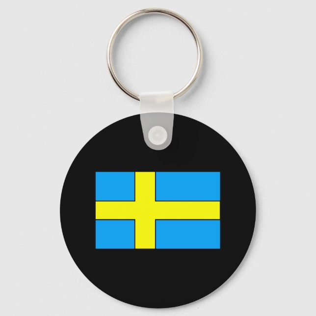 Sweden Flag T-shirts and Gifts Key Ring (Front)