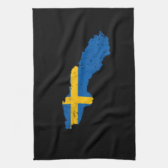 Sweden Flag Tea Towel (Vertical)