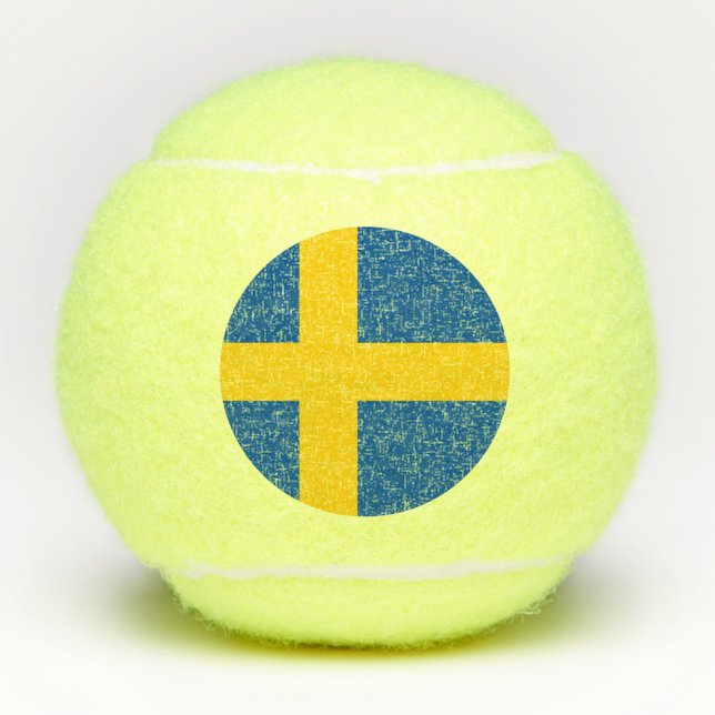 Sweden Flag Tennis Balls (Front)