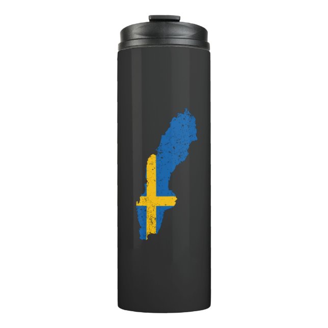 Sweden Flag Thermal Tumbler (Front)