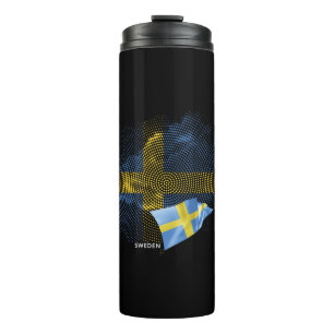 Sweden flag thermal tumbler