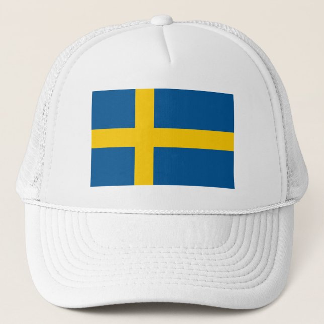 Sweden Flag Trucker Hat (Front)