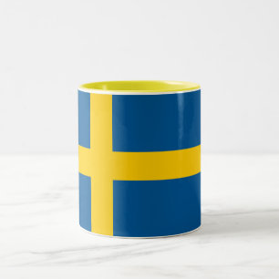 Sweden Flag Two-Tone Coffee Mug