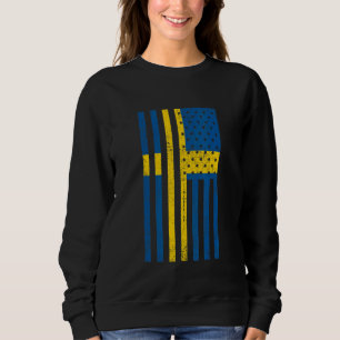 Sweden Flag USA   Swedish Sverige Svenska Stockhol Sweatshirt