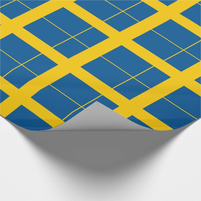 Sweden Flag Wrapping Paper (Corner)