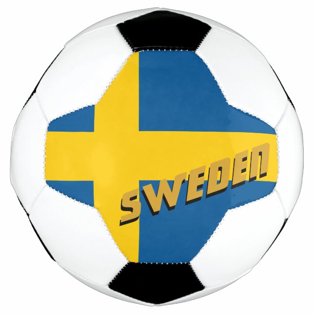 Sweden Football & Swedish Flag / Sports Soccer Ball (Front)