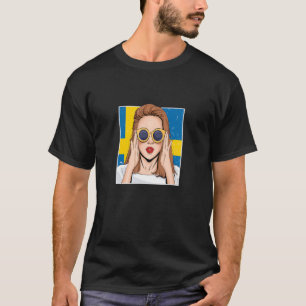 Sweden For Girl Swedish Flag For Women Swedes 1 T-Shirt