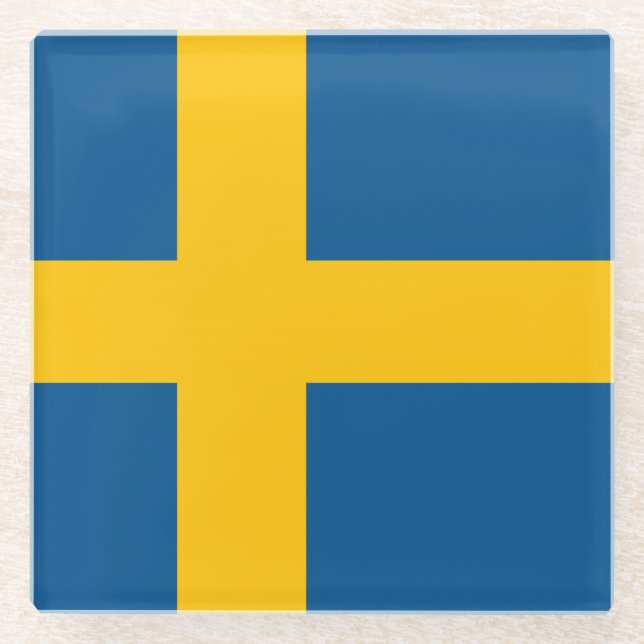 Sweden Glass Coaster (Front)