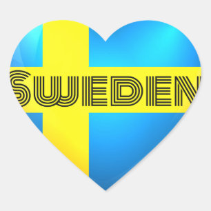 Sweden Heart Flag Sticker