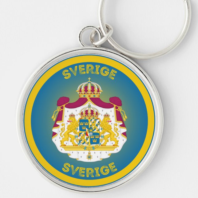 Sweden Heritage Emblem Key Ring (Front)