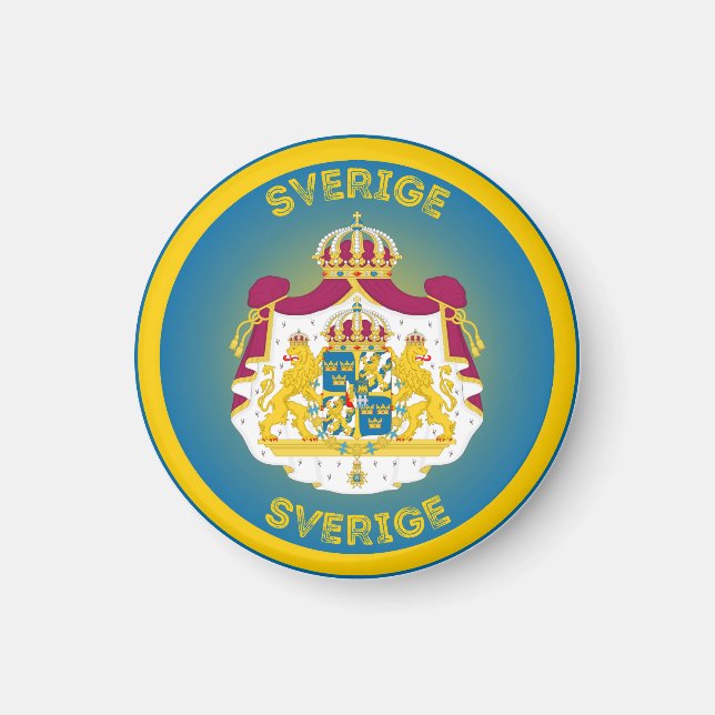 Sweden Heritage Emblem Magnet (Front)