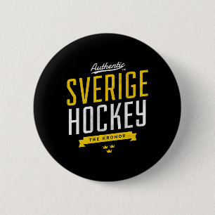 Sweden Hockey Vintage Athletic Retro Sports Style 6 Cm Round Badge