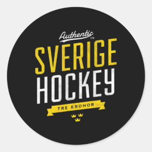 Sweden Hockey Vintage Athletic Retro Sports Style  Classic Round Sticker