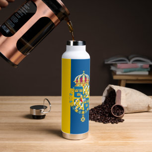 Sweden Insulated Bottle, Swedish Flag Water Bottle