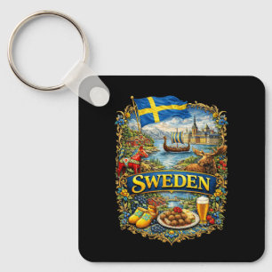 Sweden Key Ring
