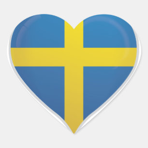 Sweden love flag pride heart sticker