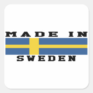Sweden Made In Designs Square Sticker